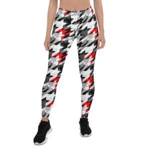 Women's Sports Houndstooth Full Length Leggings