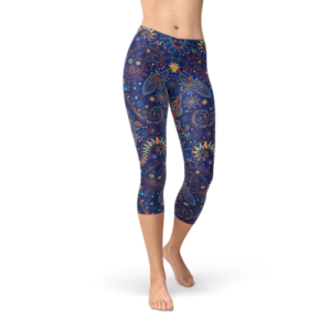 Women's Paisley Butterfly Capri Leggings