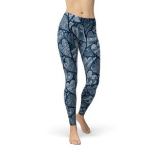 Blue Hearts on Heart Leggings