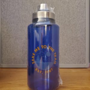 Blue 32 oz Water Plastic Bottle - Take Me to the Trail